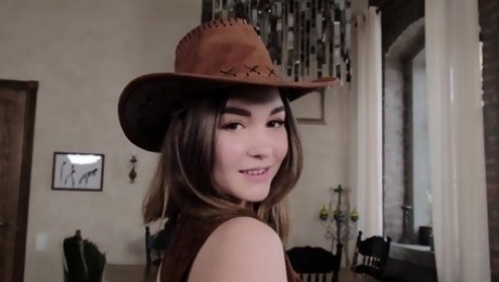 Beautiful cowgirl Mia Piper fucks her anal sex toy and then gets fucked hard