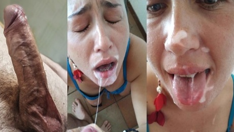 Surprise Cum in Mouth lol - Cum Twice Blowjob